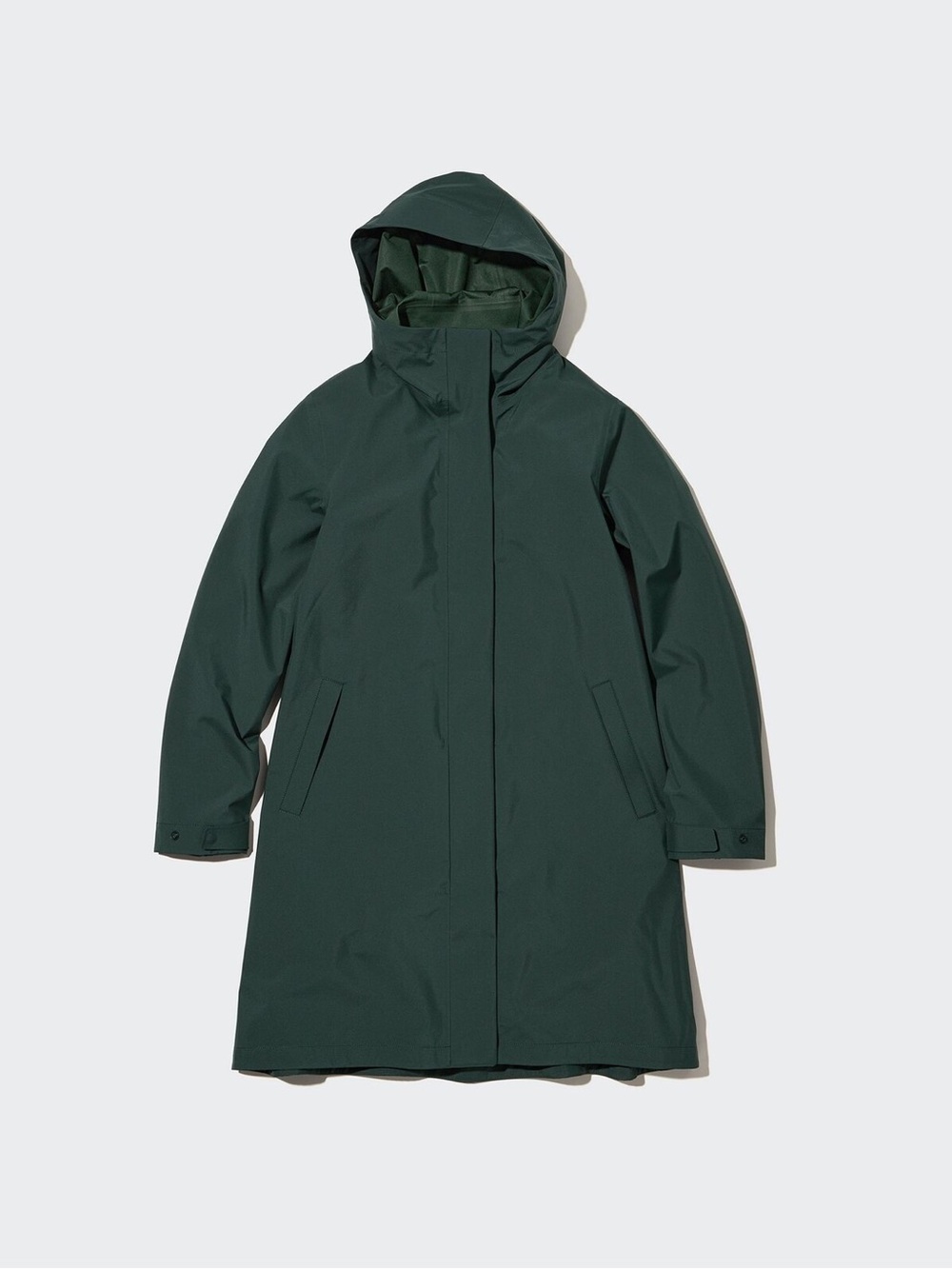 Uniqlo Women BLOCHTECH Coat, Size: M, Color: Green, Great Condition
